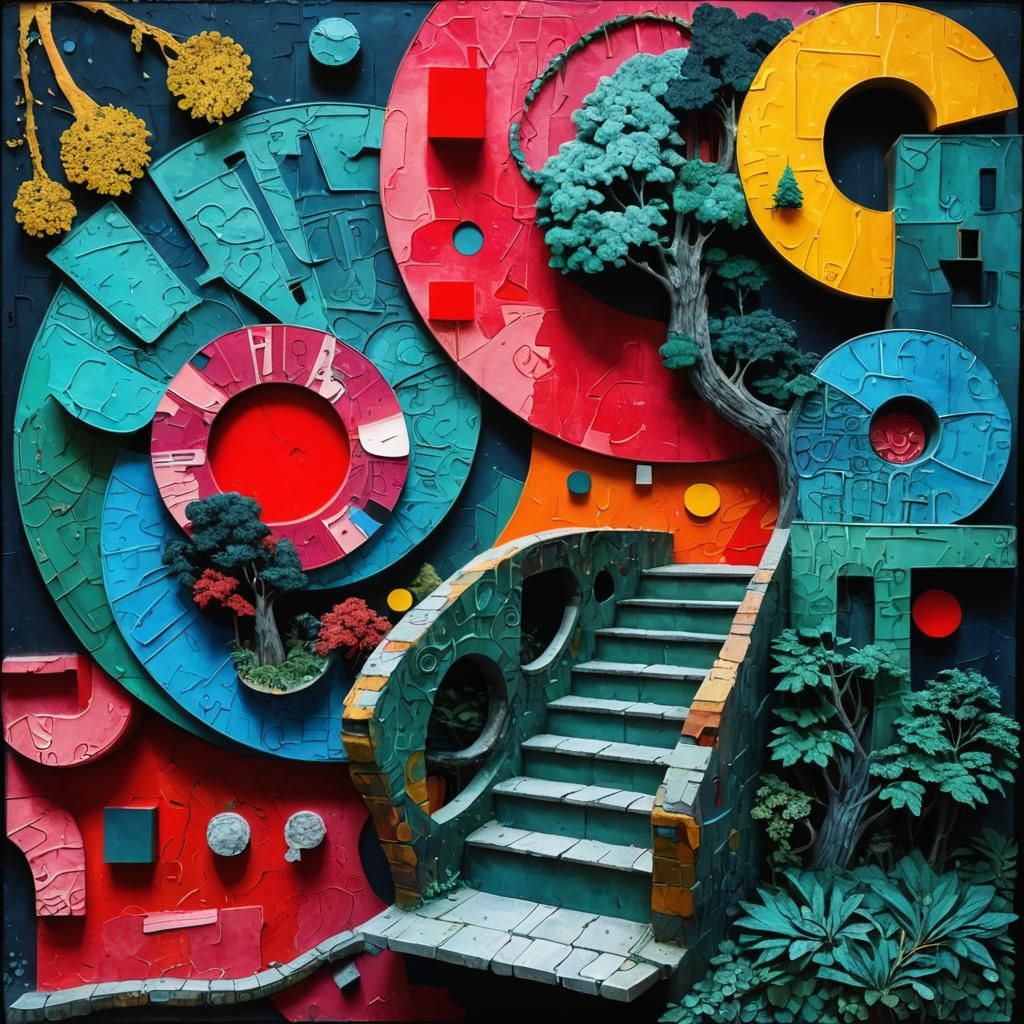 Alphabet City in Klimt-Inspired Doodle Style