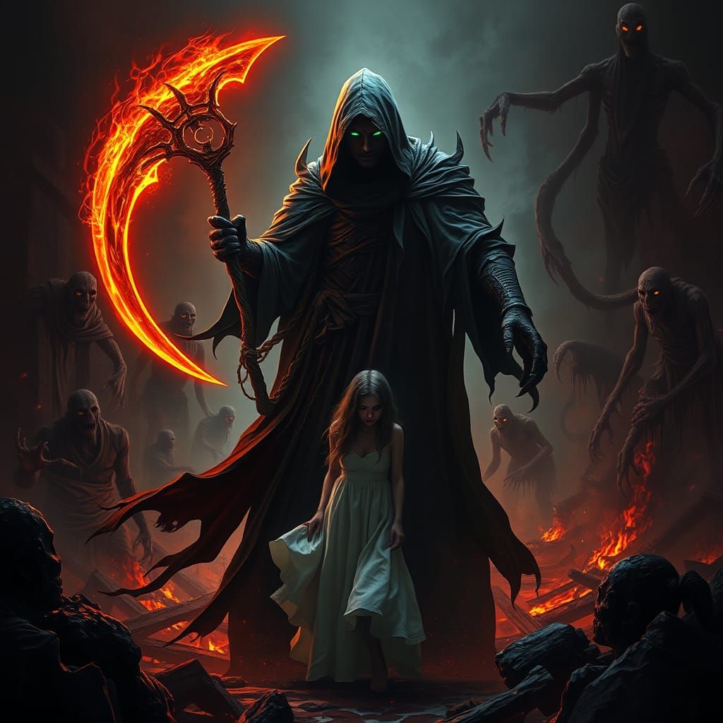Reaper of Death Battles Dark Spirits in Hell