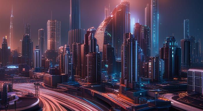 Coruscant and Night City Merge: 3D Game Art