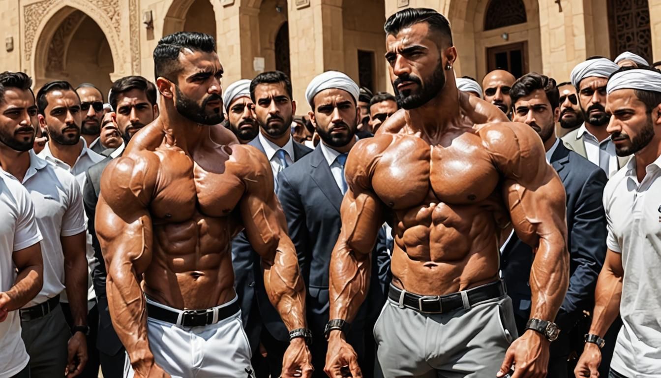 Alpha Arab Bodybuilders Receiving Private Worship