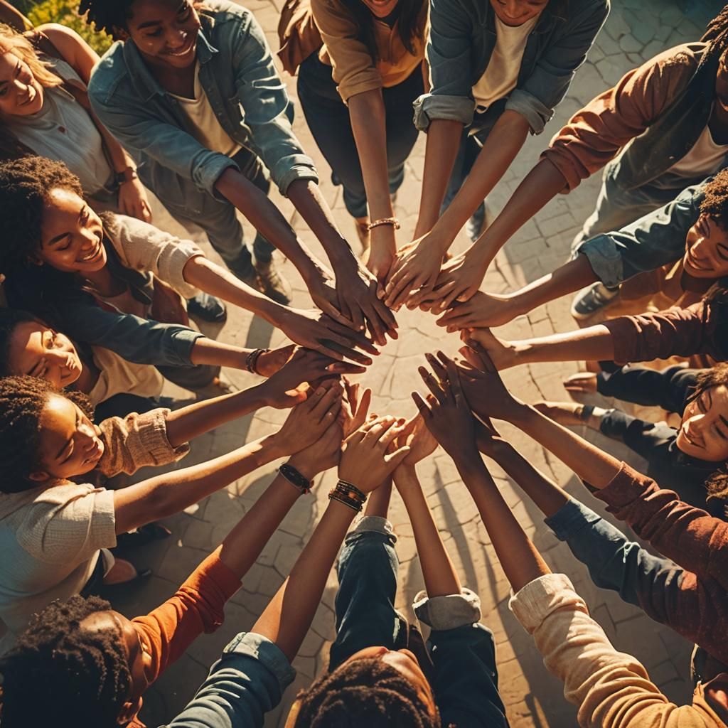 Diverse Group Radiates Love and Unity