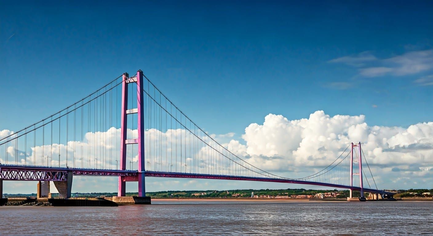 Rainbow Humber Bridge: Whimsical Connection Between Grimsby ...