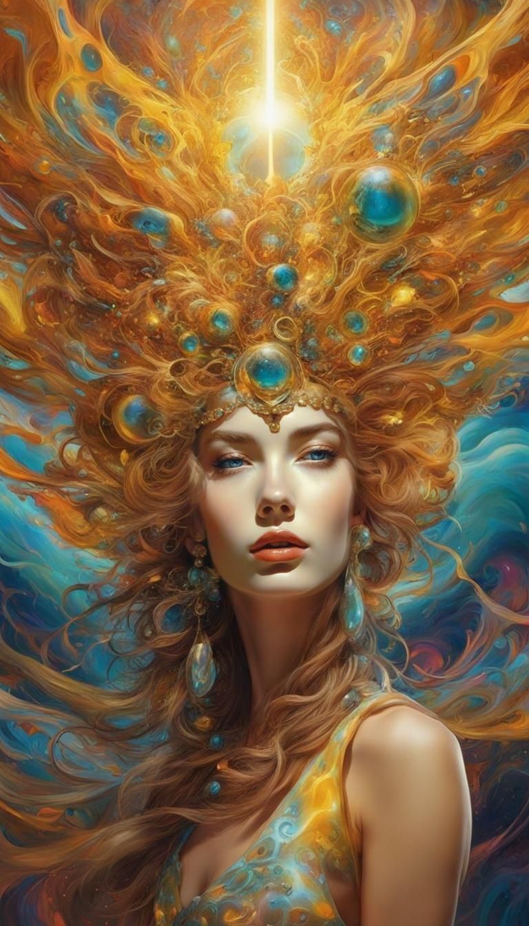 Tiny Warrior in Joyful Artpunk Surrealscape