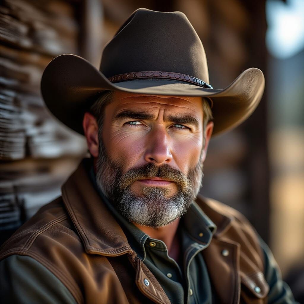 Rip Wheeler Yellowstone Portrait: Photorealistic Cinematic S...