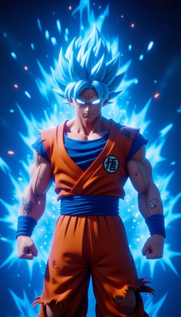Goku's Super Saiyan Blue Transformation in Unreal Engine