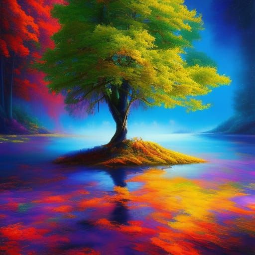 Tree in Glass Globe: Hyperdetailed Concept Art