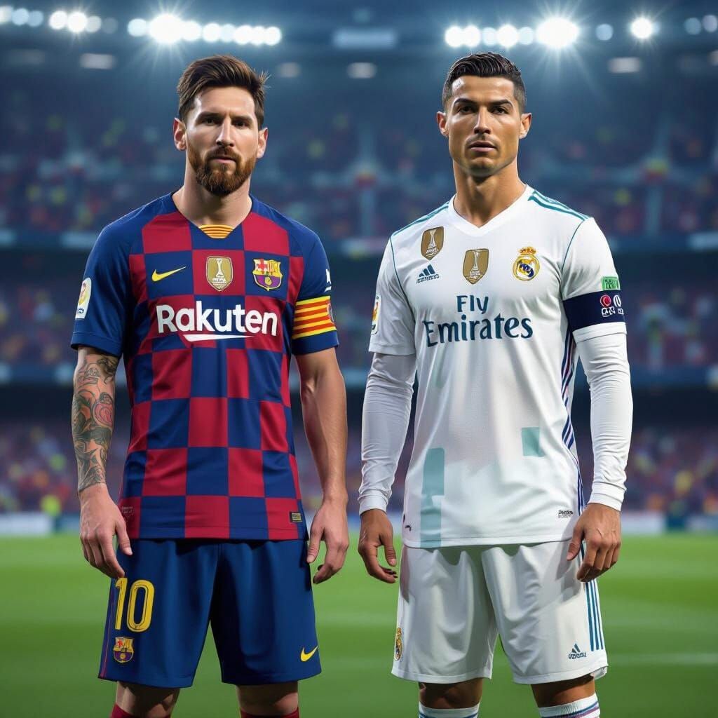 Messi and Ronaldo: Hyper-Realistic Soccer Stars