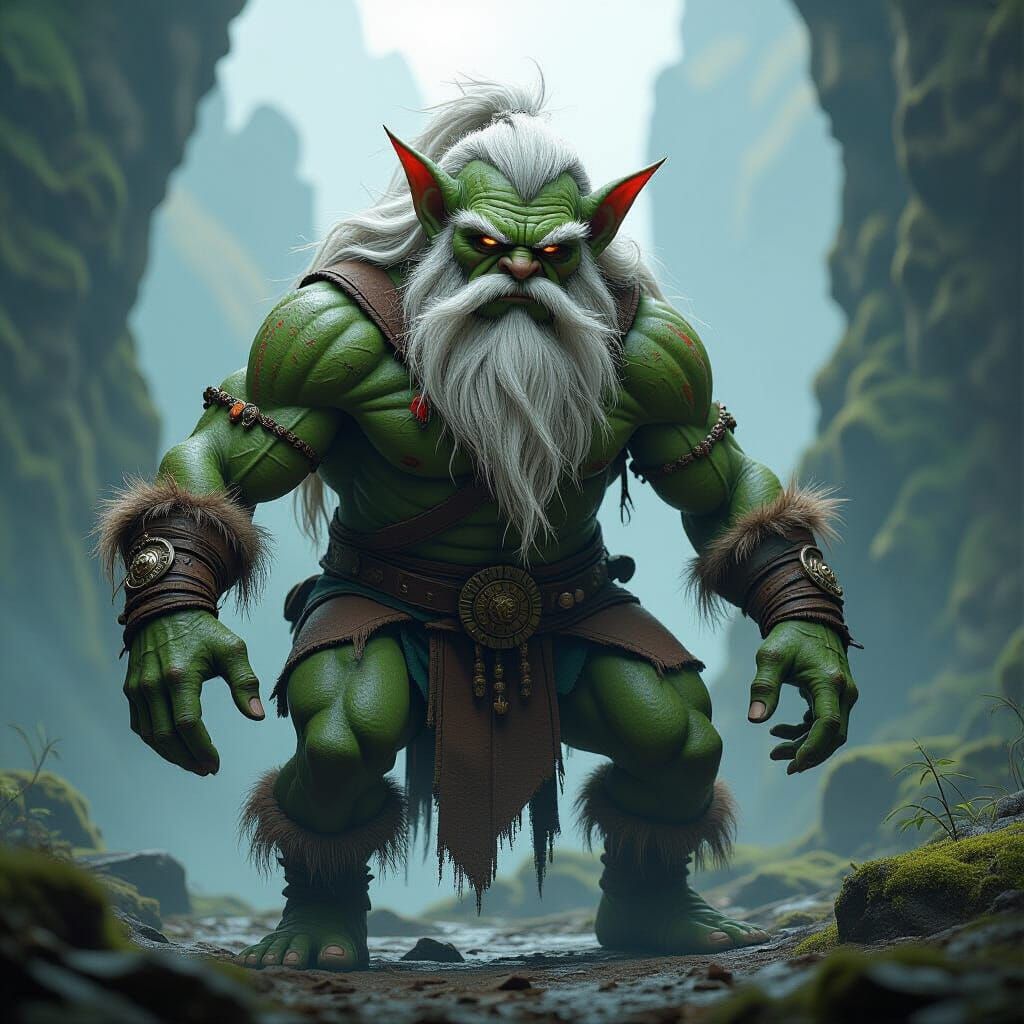 Mythological Troll in Dramatic Cinematic Pose