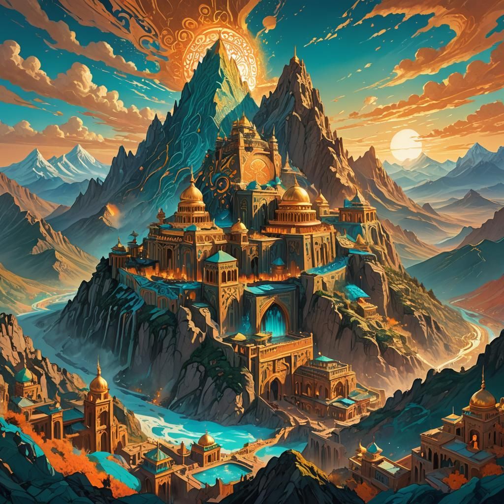 Colossal Gold Mountain Concept Art