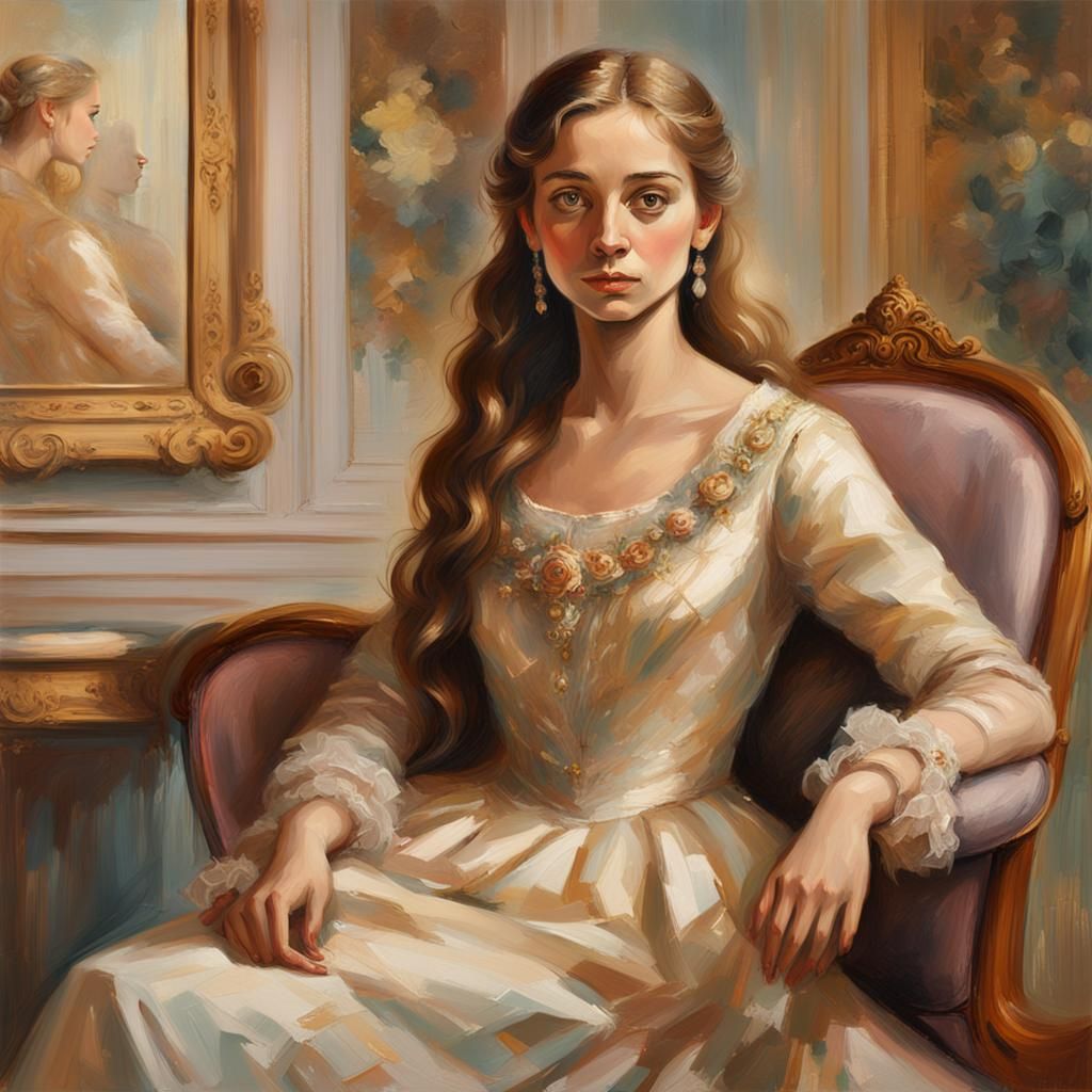 Elegant Woman in a Luxurious Room