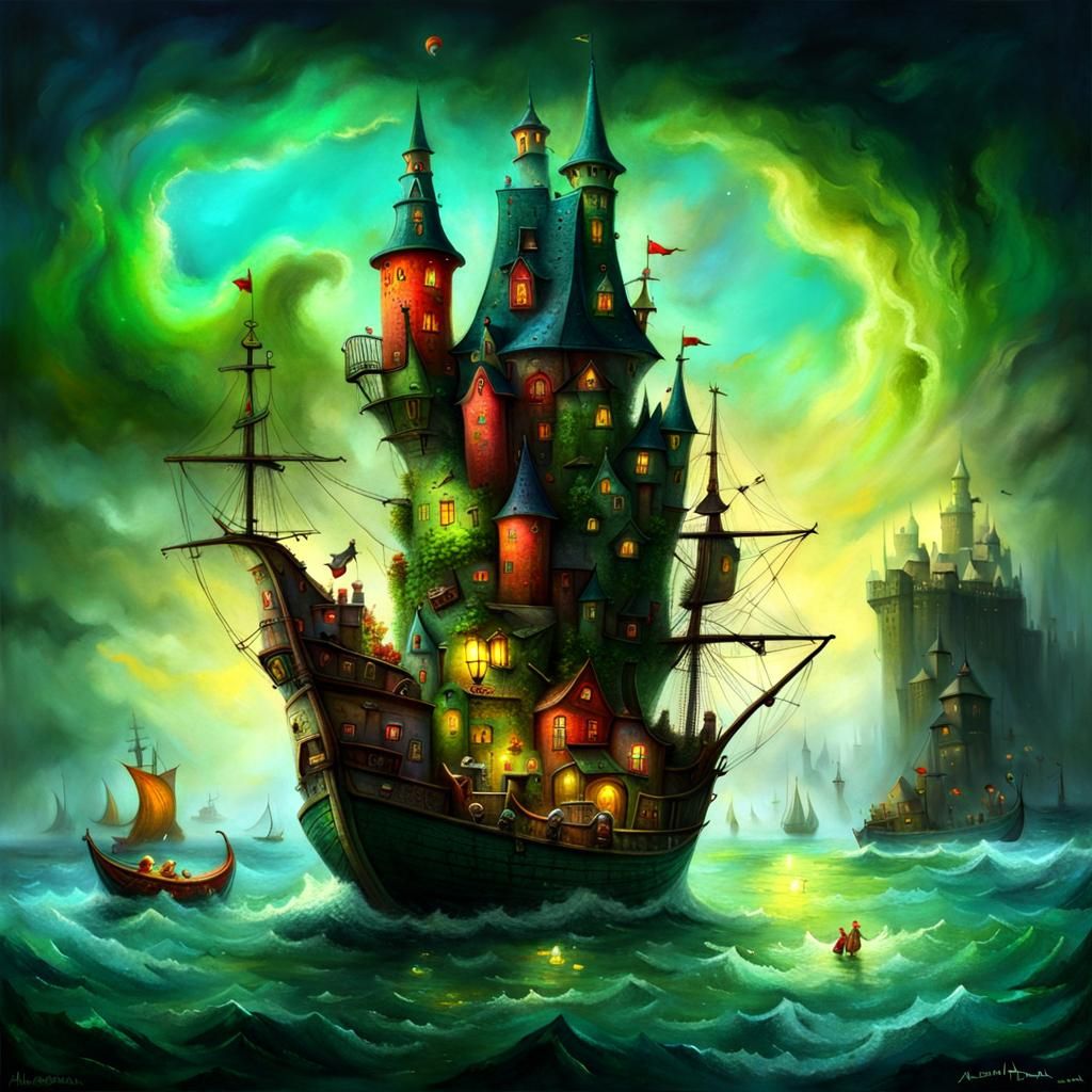 Flatlandia Houseboat by Alexander Jansson