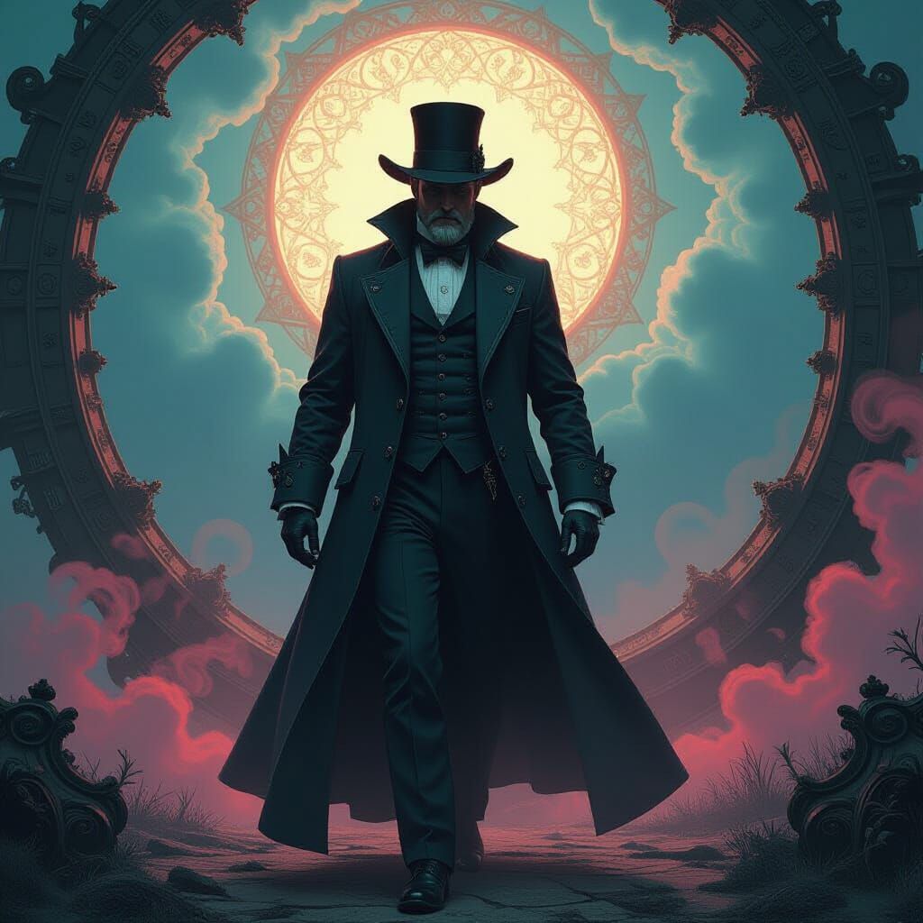 Surreal Victorian Doctor in Ethereal Dreamscape