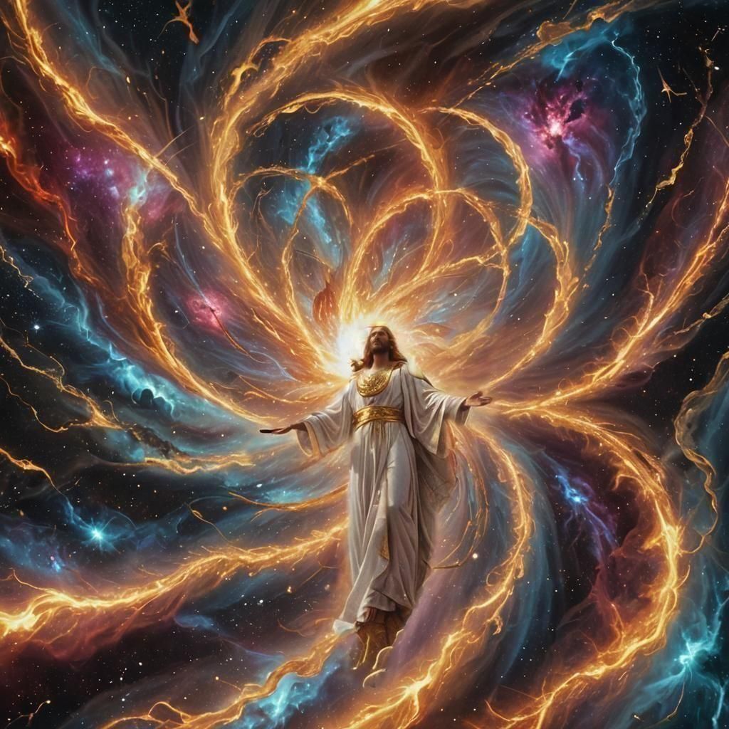 Yahweh creating the entire universe.