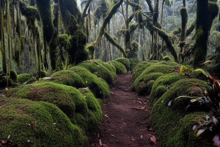 Lush Mossy Forest Scene in Highlands