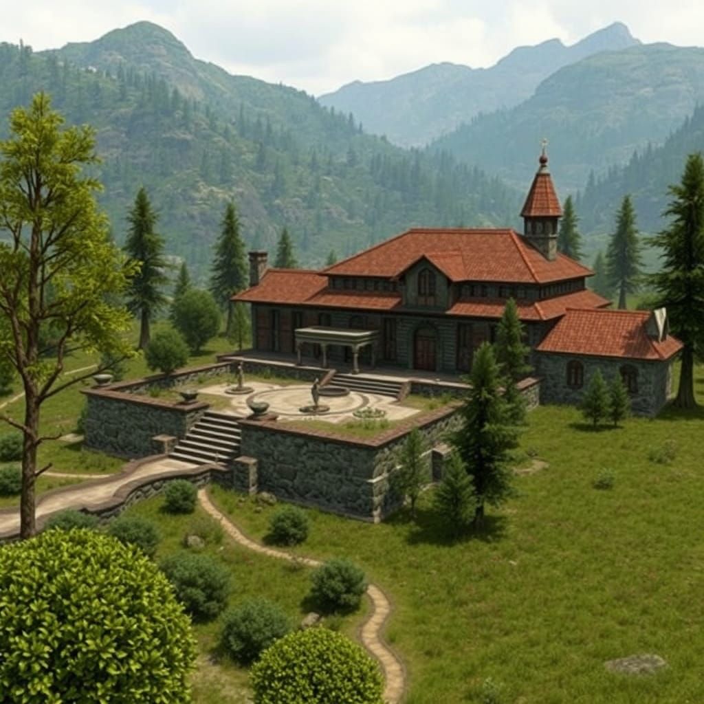 Cyrodiil Highlands Landscape in a Realistic Style