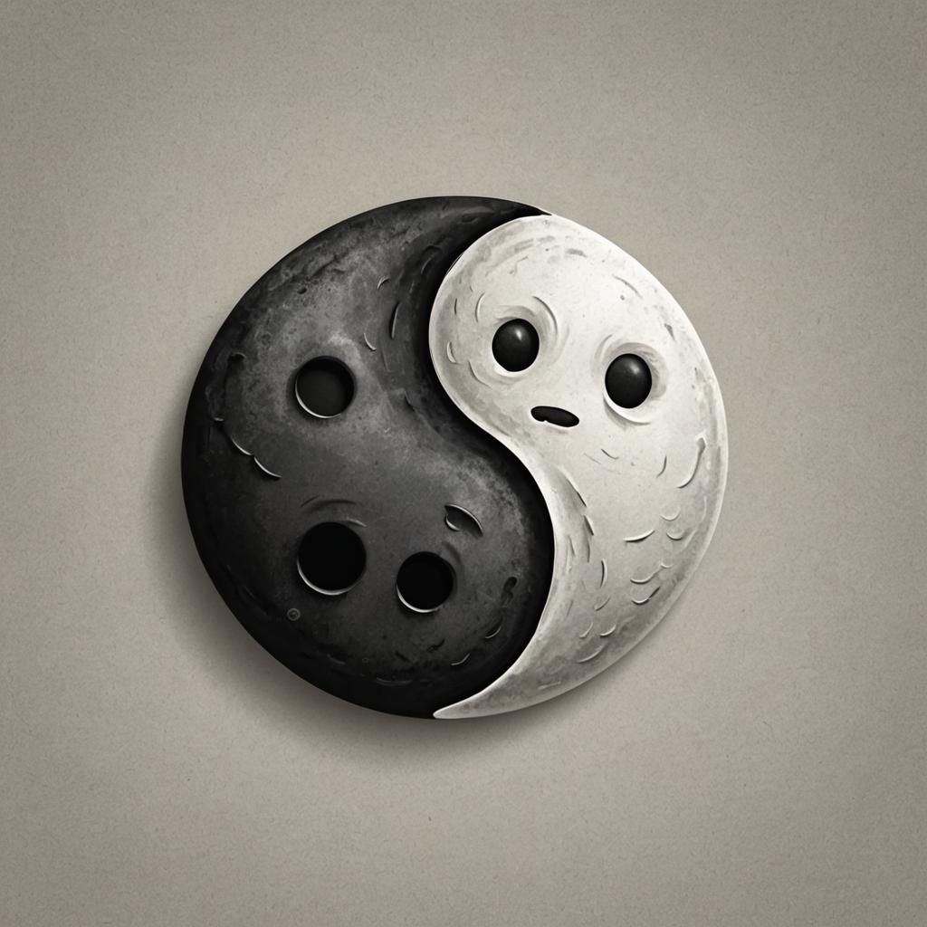 Yin Yang Symbol Formed by Sleeping Kittens