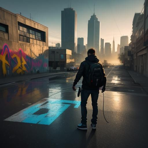 Vibrant Street Art Mural in HDR Photography