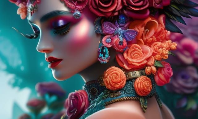 Gems and Roses Molecular Liquid Sceleton