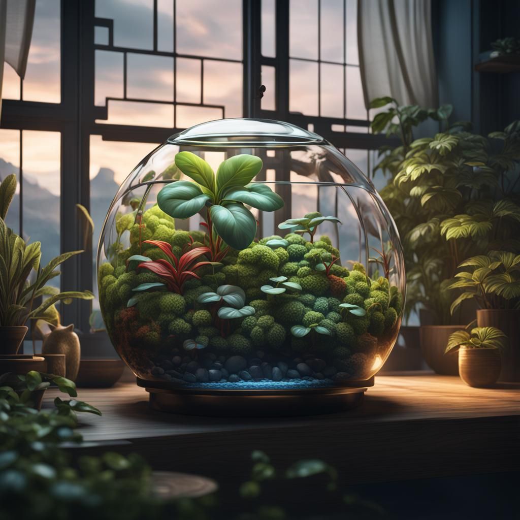 Peperomia Terrarium: Detailed Matte Painting in Unreal Engin...