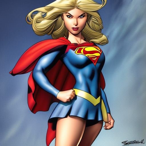 Hyperrealistic Supergirl Artwork