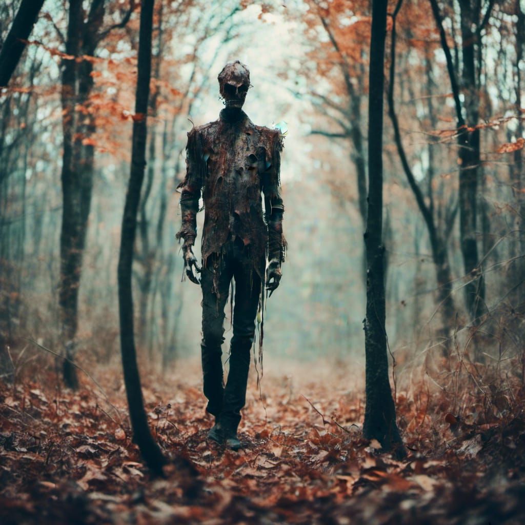 Ethereal Forest Figure: Macabre Photography