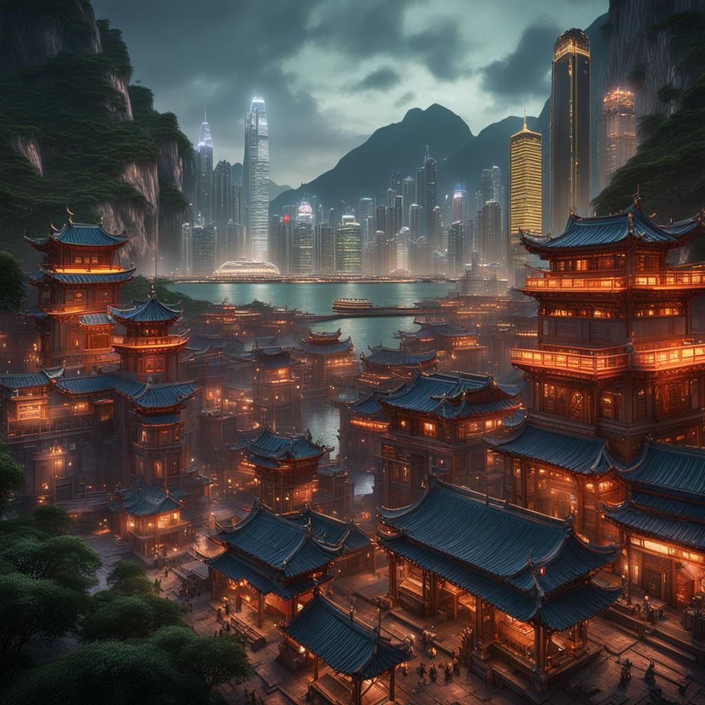 Fantastical Hong Kong: Detailed Matte Painting