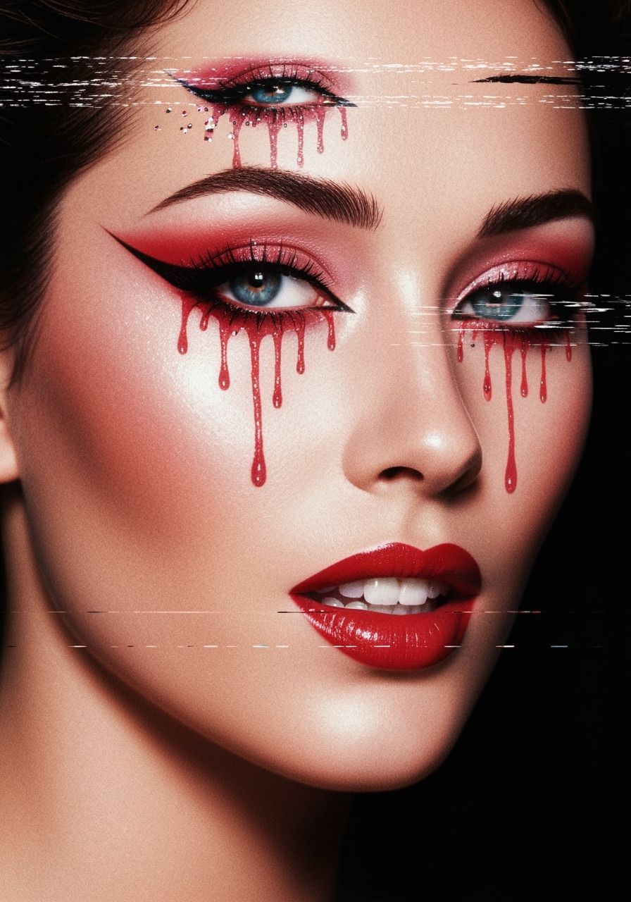 Glitched Vogue Cover: A Pixelated Beauty