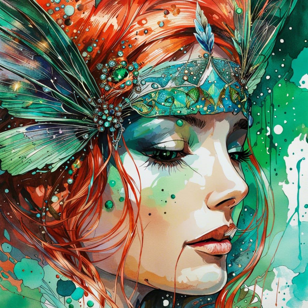 Glamorous Fairy Queen with Filigree Wings