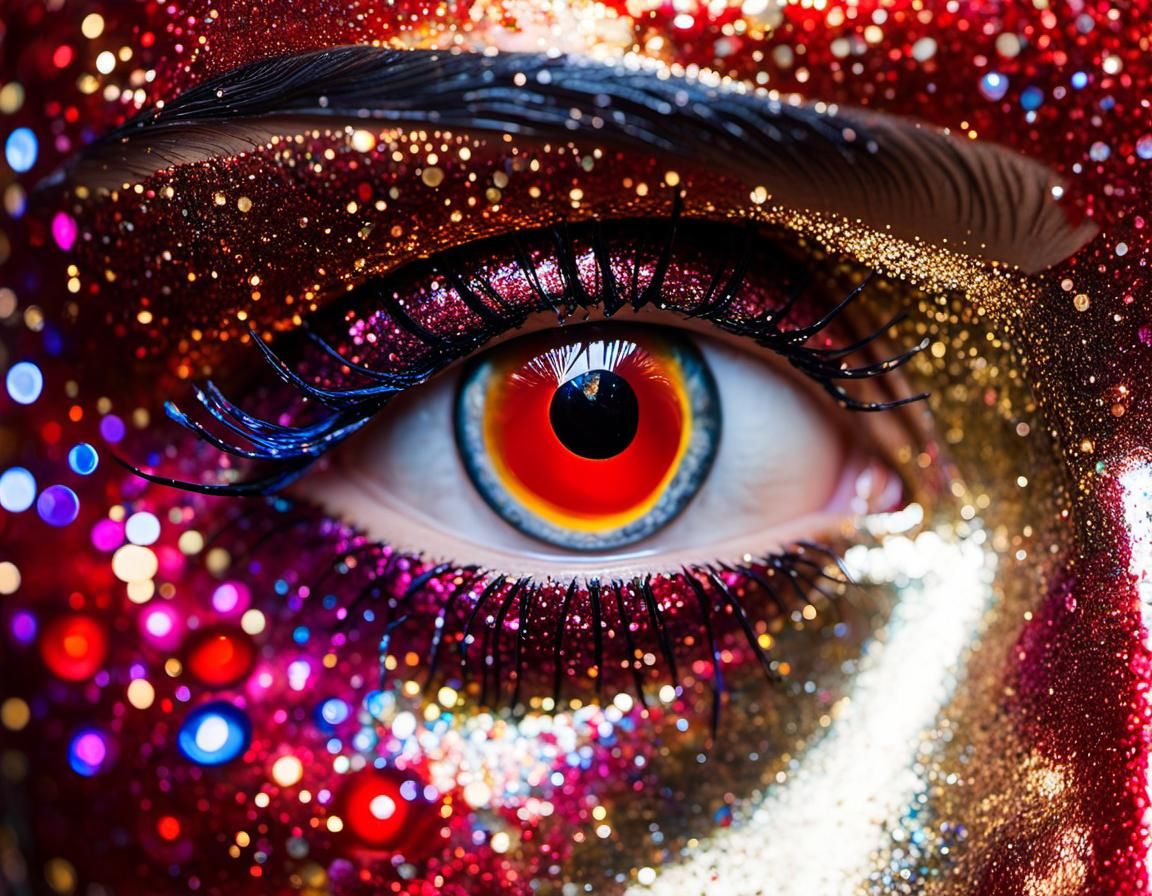 Melting Eye Makeup: Psychedelic Fantasy Realism