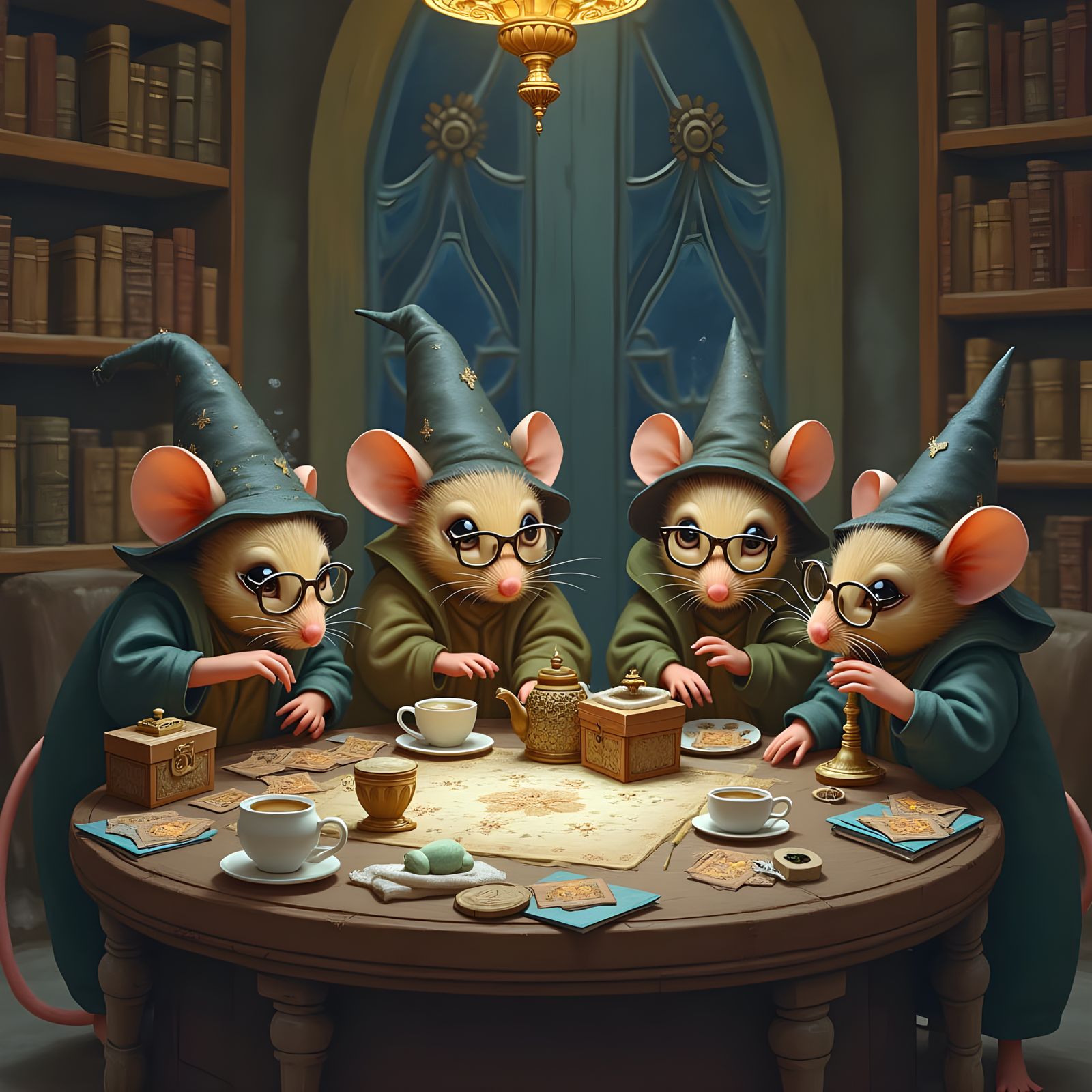 Mice Playing Magic the Gathering