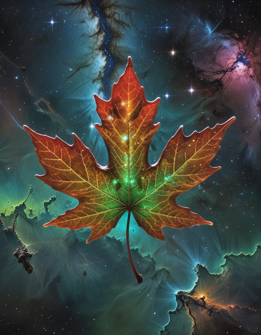 Cosmic Maple Leaf in Low Earth Orbit