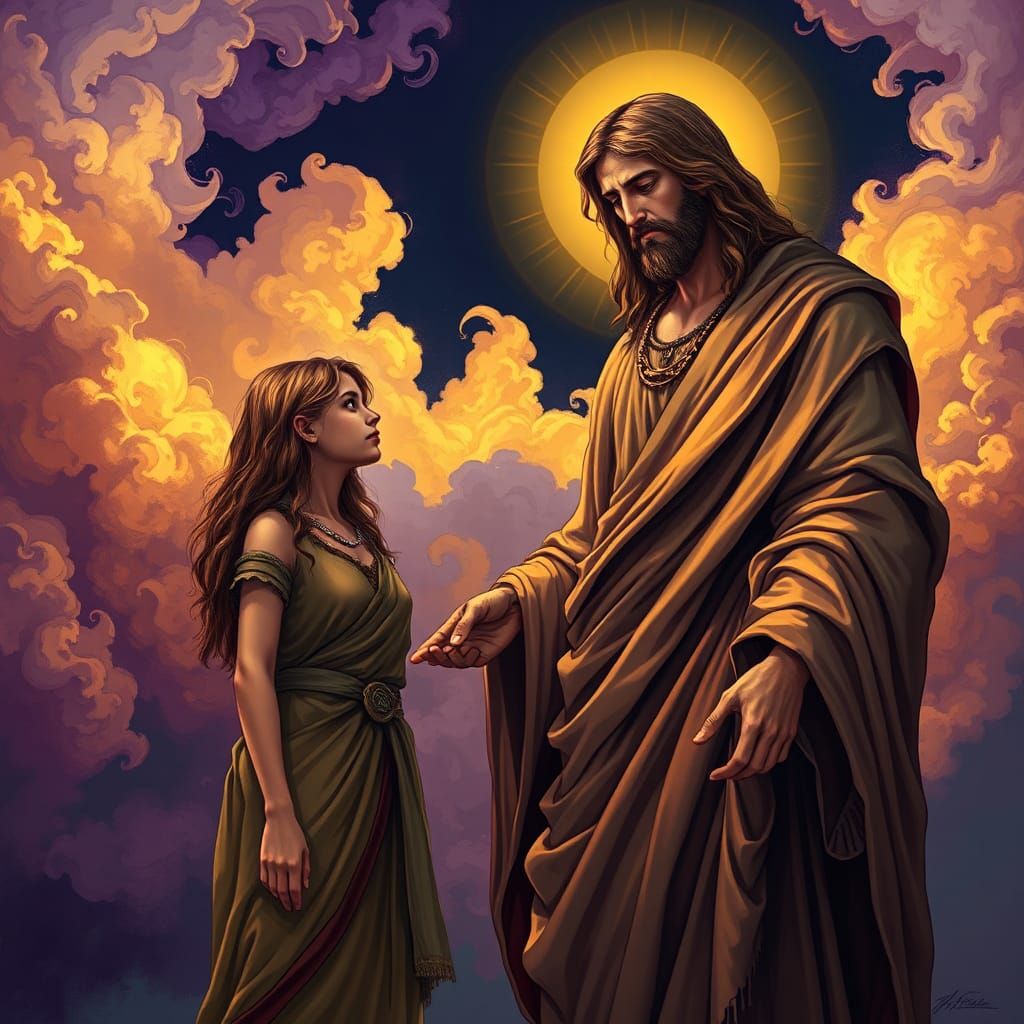 Christ Jesus Guiding Emma: A Divine Illustration