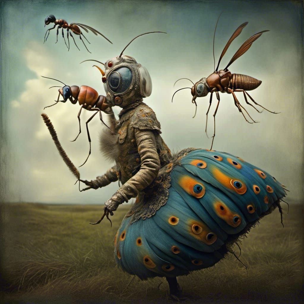 Surreal Alien Gathering in Hyperrealistic Detail