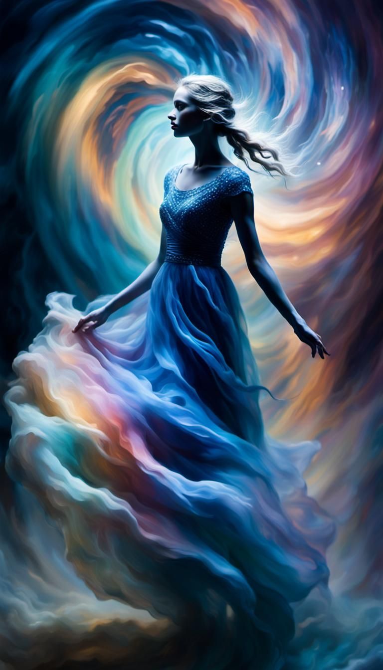 Ethereal Phantom in Celestial Dance Fine Art Photograph