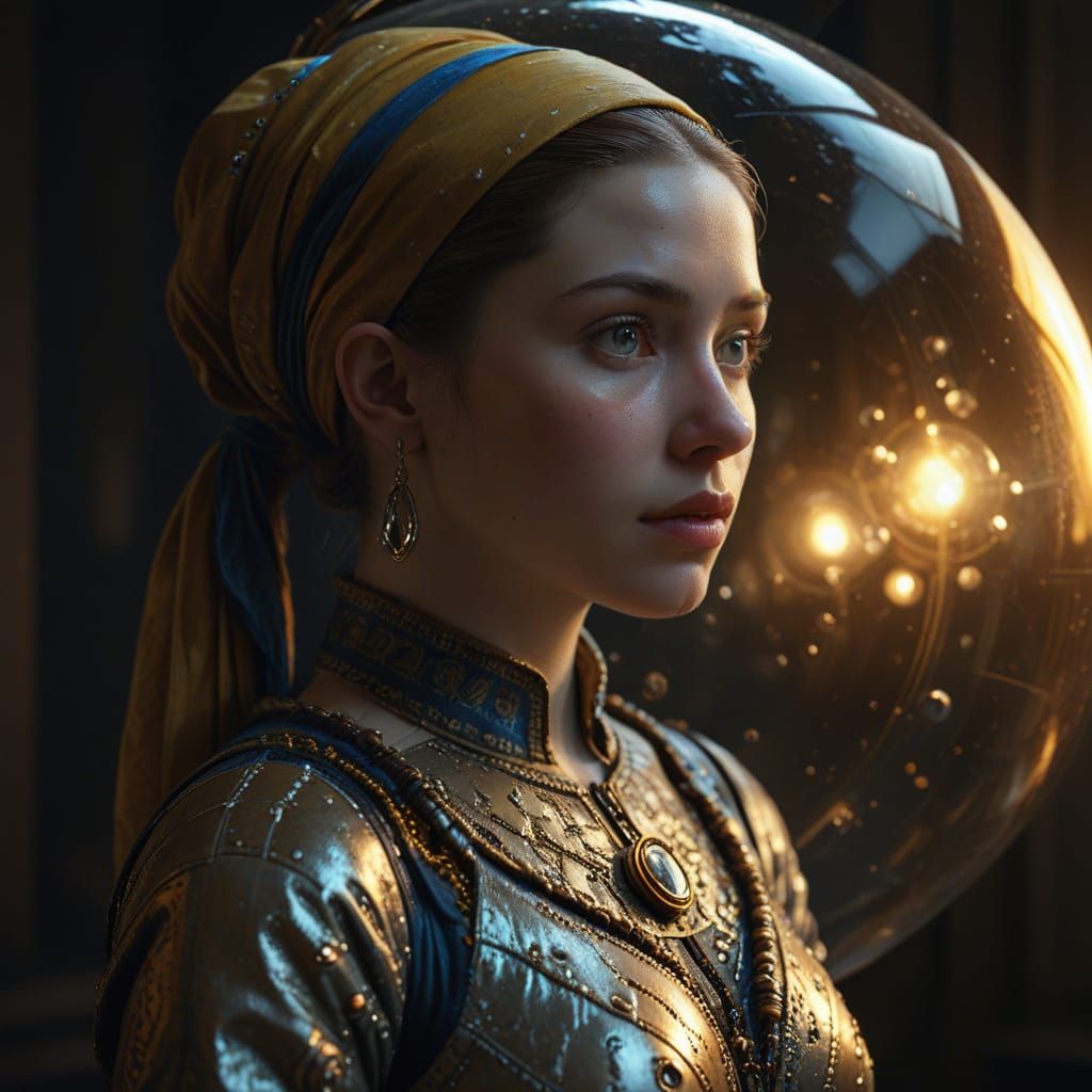 Ethereal Space Maiden in Majestic Dutch Science Fiction