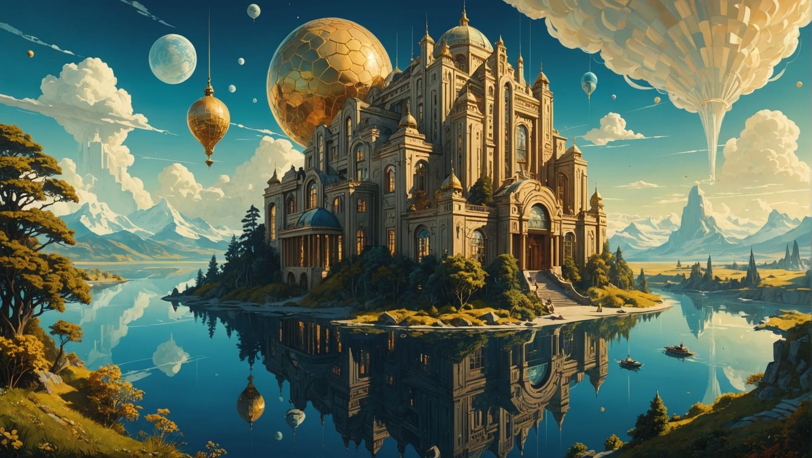 Art Deco Architecture in Surrealist Style