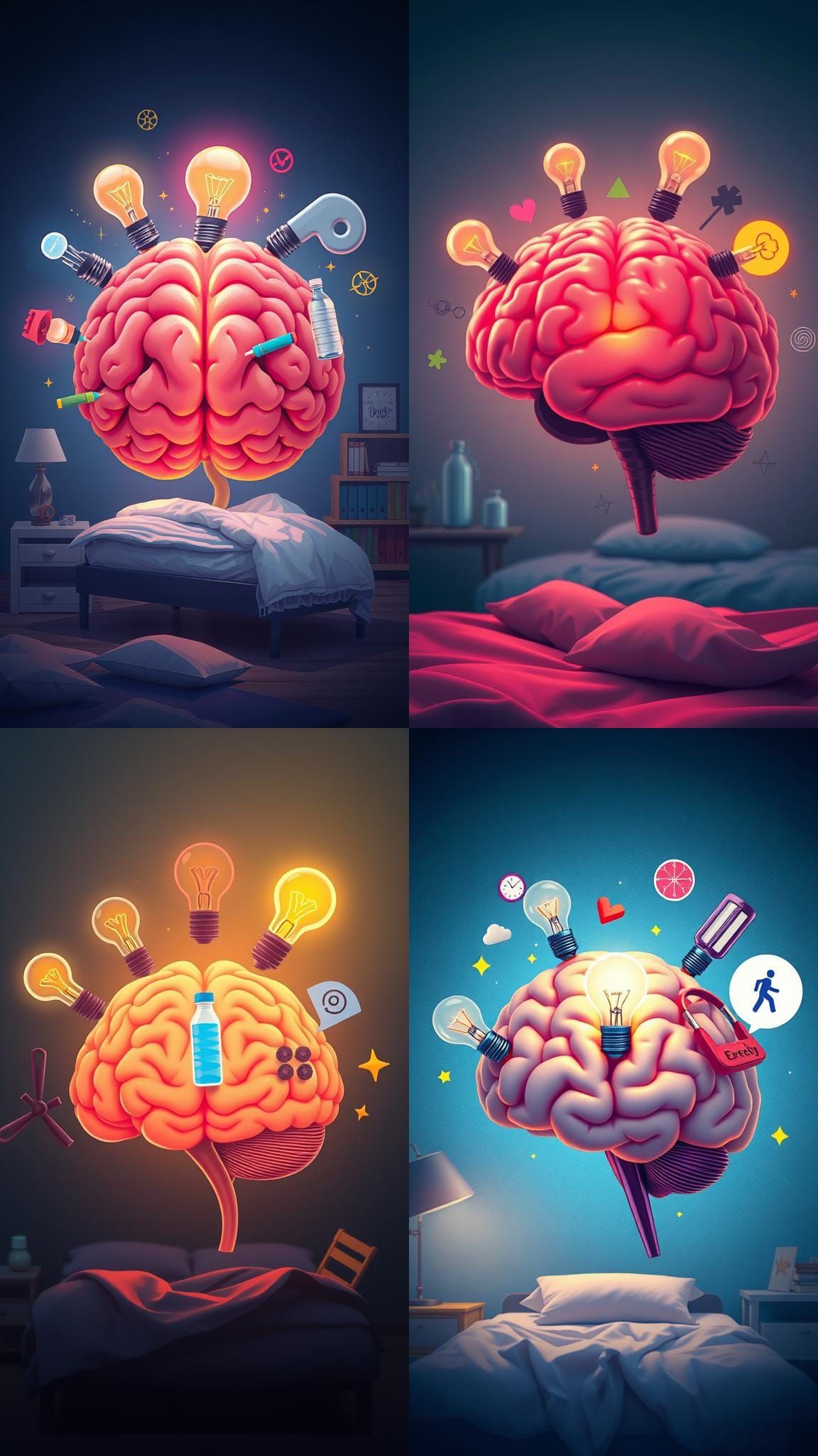 Brain Health Illustration with Cinematic Lighting
