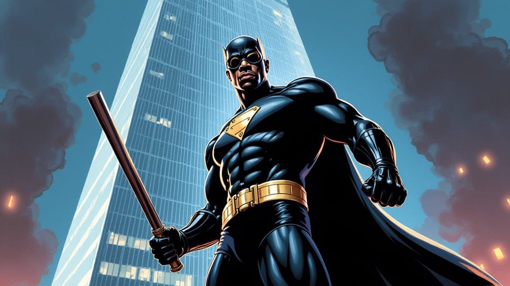 Sleek Superhero Window Cleaner Defies Urban Landscape