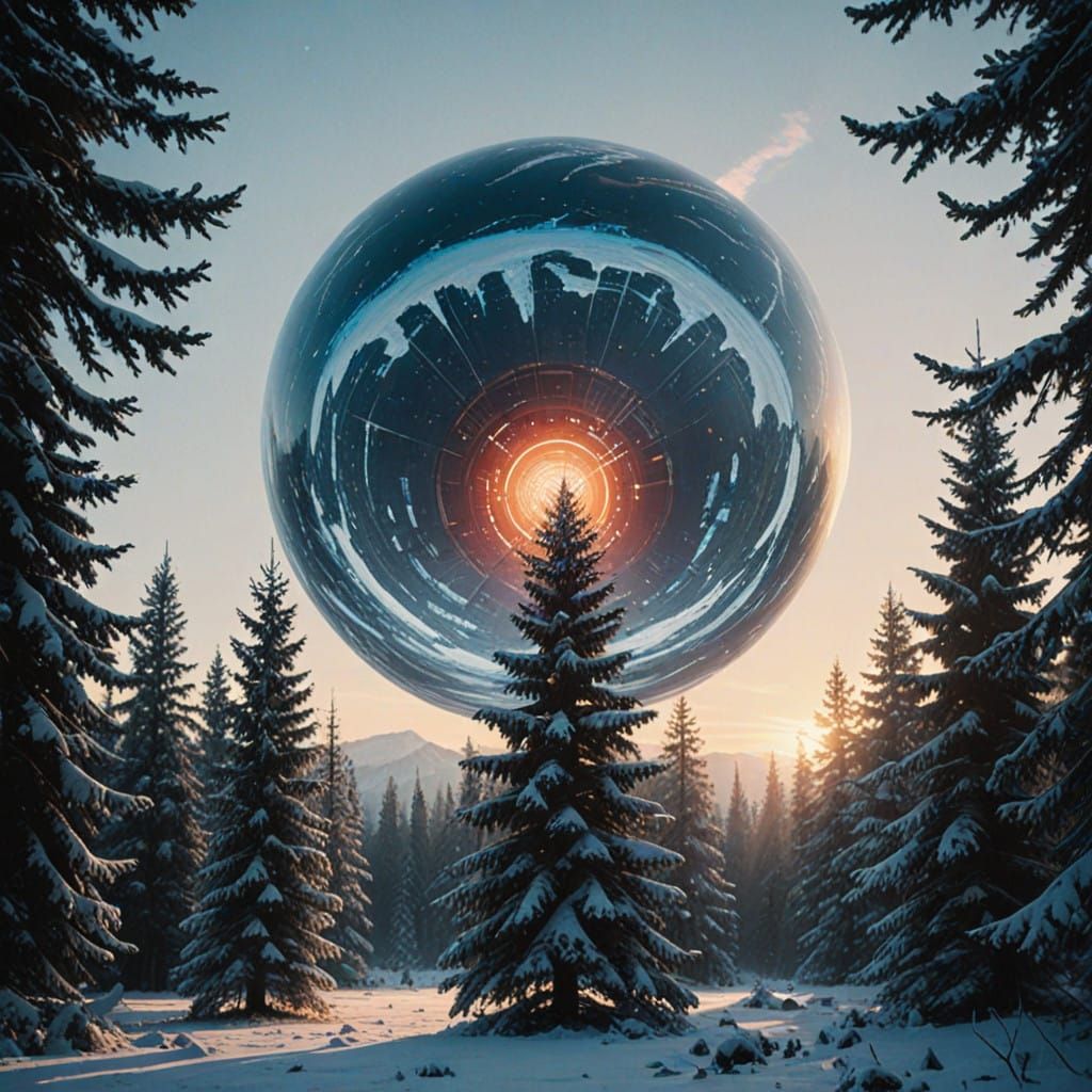 Ethereal Christmas Scene in Cinematic Style