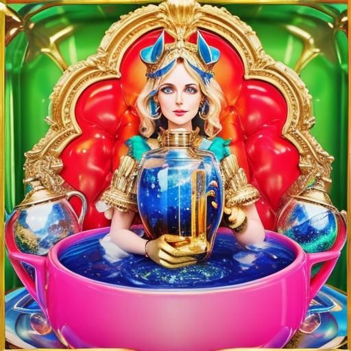 Blue Sky Over Green Mountains in 3D