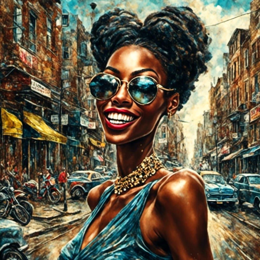 Attractive Woman with Grillz in Urban Style