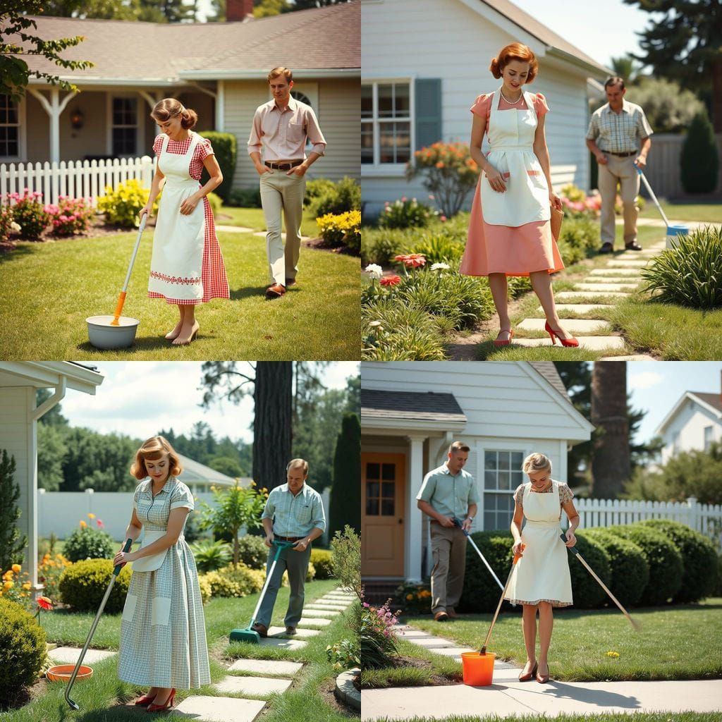 1950s Housewife in Slim Aarons Style