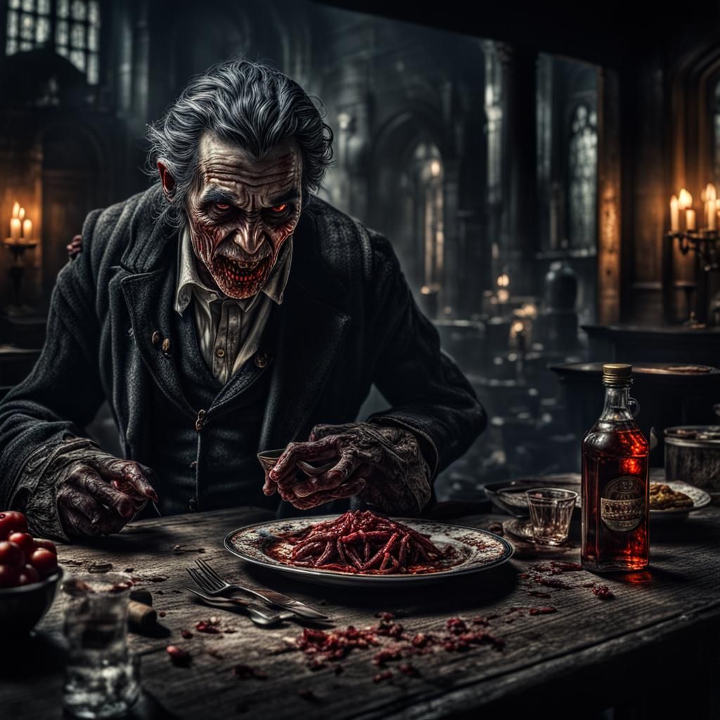 Starving Vampire: Hyperrealistic and Desperate