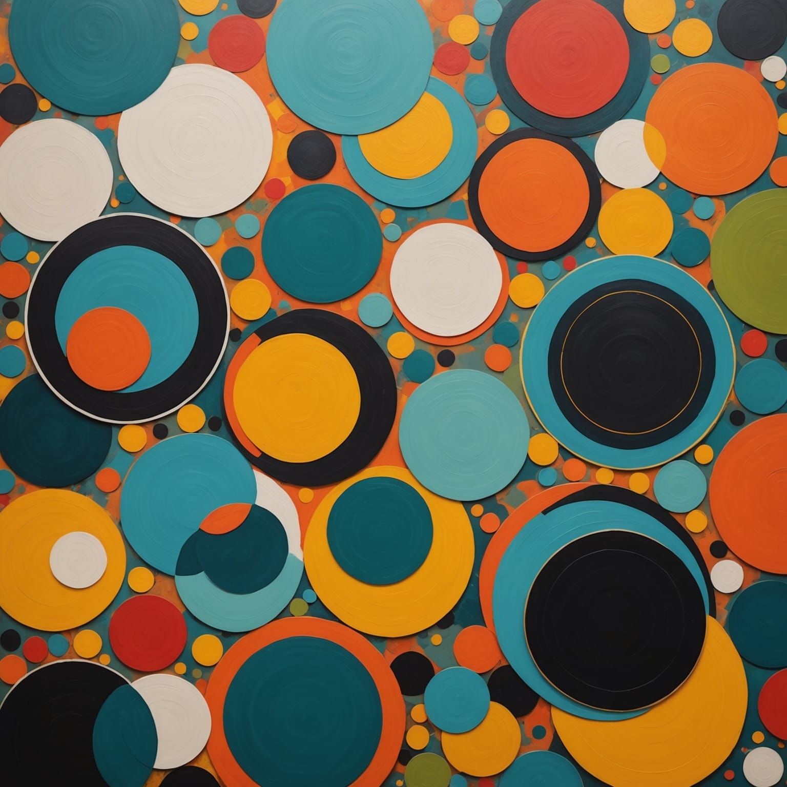 Vibrant Circular Forms in Abstract Art