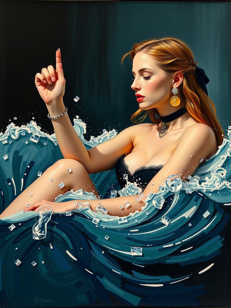 Art Deco Portrait Evokes Emotional Distance in Neo-Primitivi...