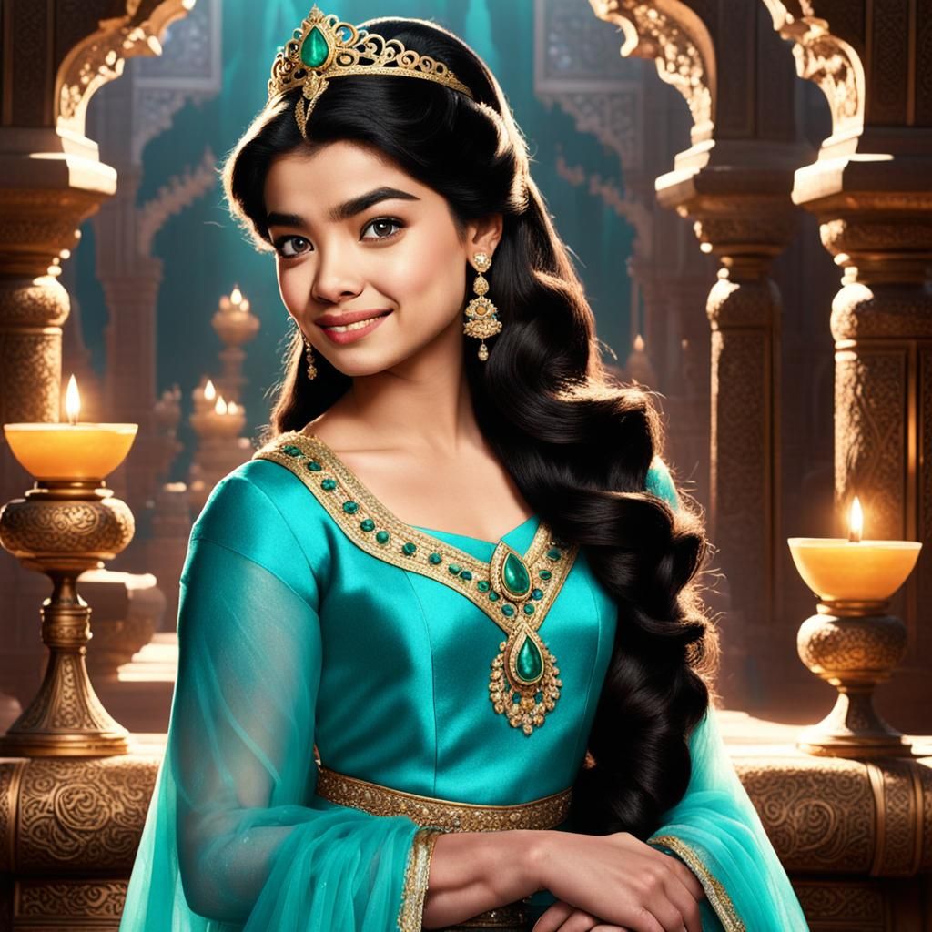 Princess Jasmine but it's Auli'i Cravalho