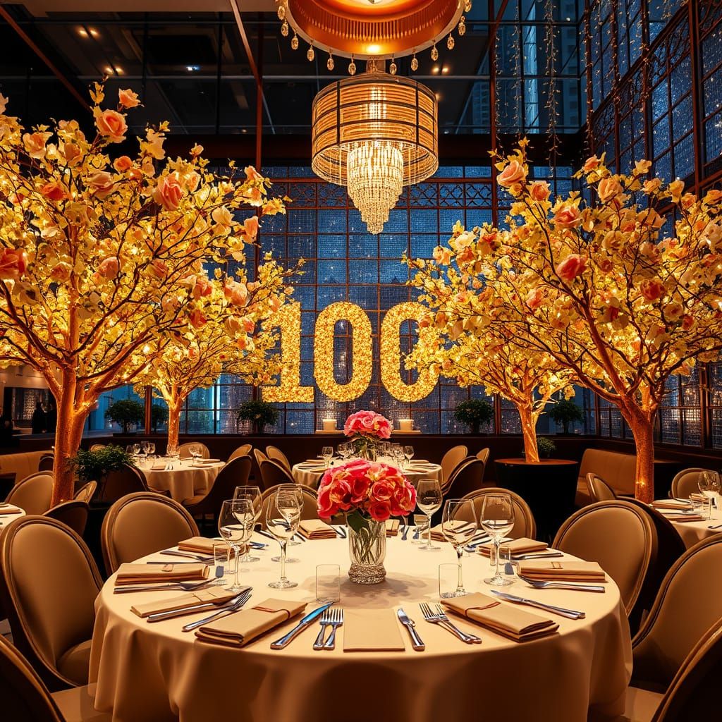 Luxurious Nighttime Celebration in Art Deco Style