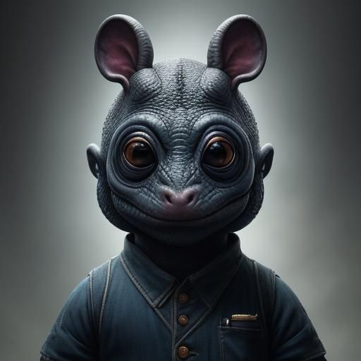 Hyperrealistic Alien Creature with Translucent Skin