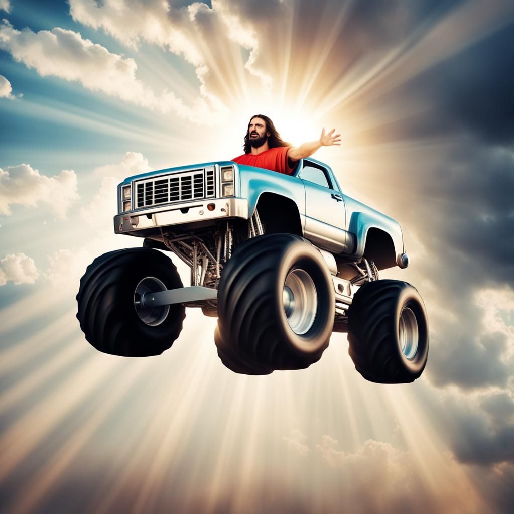 Jesus Drives a Monster Truck in Heaven