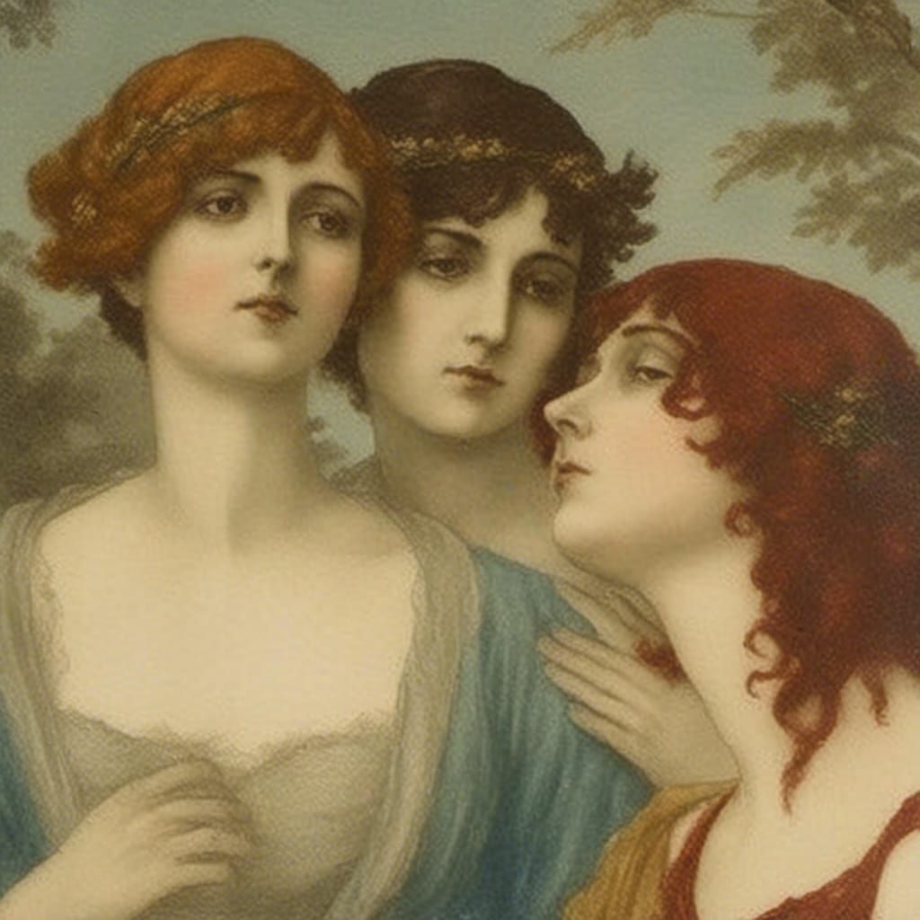 Nymphs in Oil: Botticelli-Inspired Renaissance Art